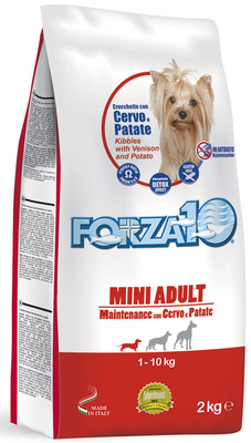 Forza10 Сухой корм для взрослых собак мелких пород из оленины с картофелем 0117002 | Mini Adult Maintenance, 2 кг , 71001001199