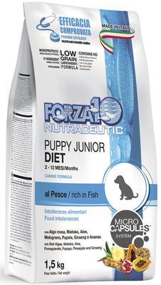 Forza 10 корм для щенков всех пород при пищевой аллергии или непереносимости, рыба 1,5 кг, 79001001199