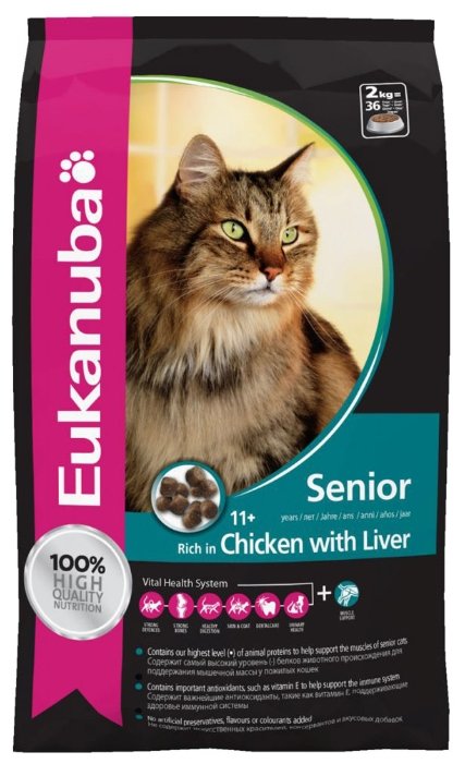 Eukanuba Для пожилых кошек от 7 лет c курицей  (Adult Top Condition 7+) 10144098 2.000 кг 24954