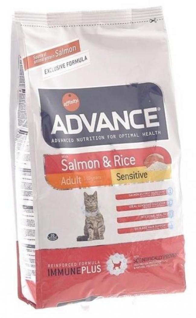 Advance Для кошек с чувствительным пищеварением: лосось и рис (Adult Salmon Sensitive) 922072, 1,500 кг