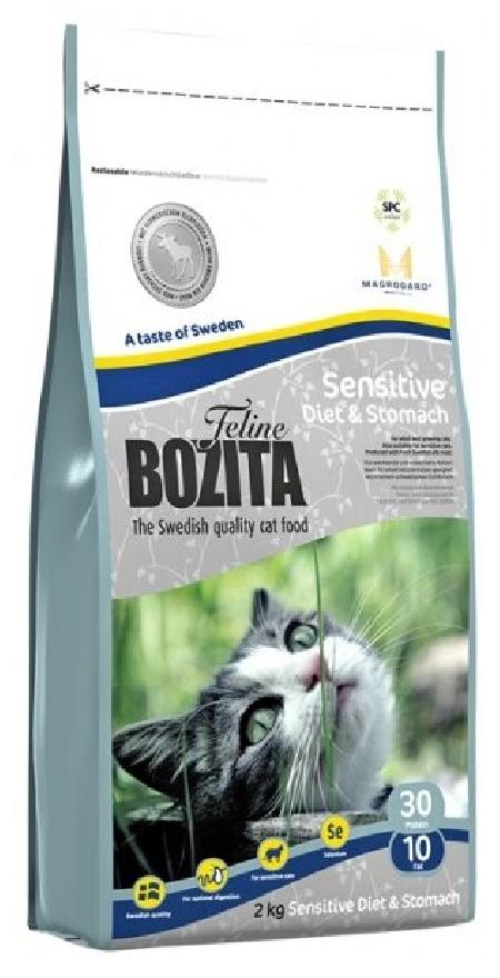 Bozita корм для пожилых кошек всех пород, чувствительное пищеварение, контроль веса, курица 2 кг