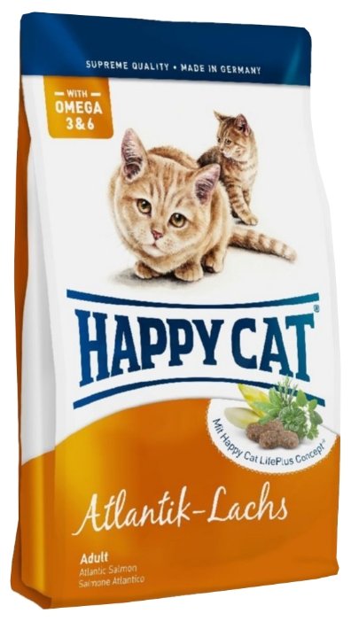Happy cat ВИА Суприм для кошек с атлантическ. лососем (Adult mit Atlantik- Lachs), 1,400 кг, 25130