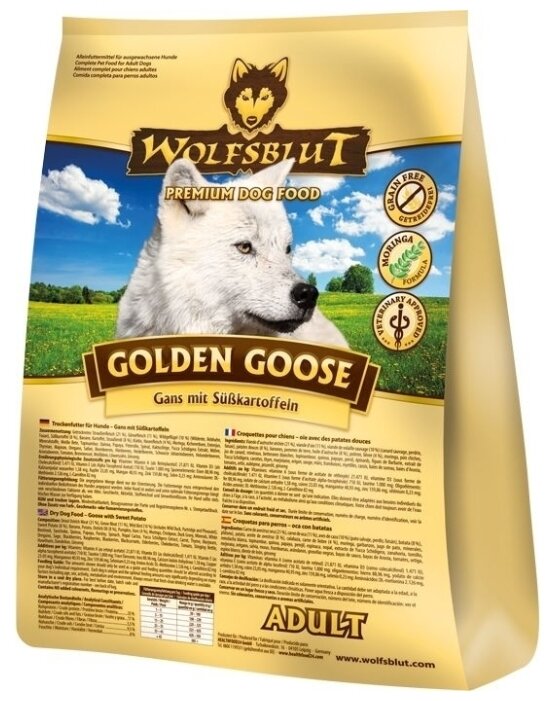 Wolfsblut Корм Golden Goose Adult (Золотой гусь для взрослых собак) 2 кг, WBGG2