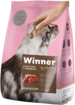 Winner Полнорационный сухой корм для стерилизованных кошек с говядиной 2кг , VК-00010075