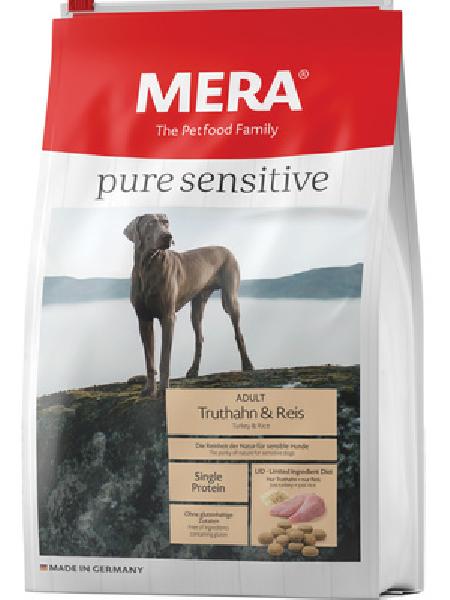 MERA Корм для взрослых собак с индейкой и рисом (подходит для собак с проблемами в питании и/или аллергиями) (Mera Pure Sensitive Adult Truthahn&Reis) , 1,000 кг, 37963, 41001001214