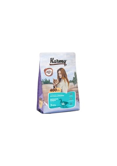 Karmy корм для взрослых кошек, гипоаллергенный, утка 400 гр, 20001001231