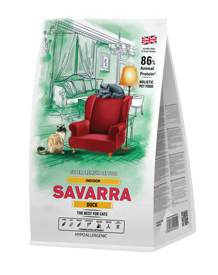 Savarra Сухой корм для взрослых кошек живущих в помещении Утка и рис Indoor 5649130, 0,400 кг, 53779