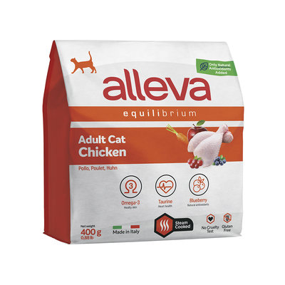 ALLEVA EQUILIBRIUM CAT для кошек Adult Chicken / взрослых с курицей 0,4 кг 1035 НОВИНКА, , 13001001249