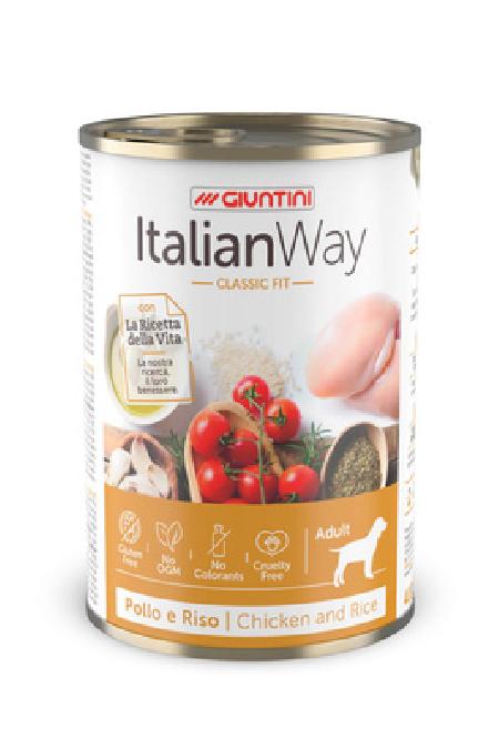 Italian Way Консервы Консервы для собак с курицей,томатами и рисом (ITALIAN WAY CLASSIC CHICKENRICE) UITWA13480 0,4 кг 36577