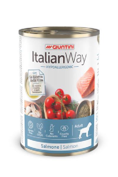 Italian Way Консервы Консервы для собак с чувствительной кожей с лососем,томатами и рисом (ITALIAN WAY WET HYPO SALMON) UITWA07360 0,150 кг 36572