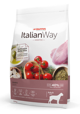 Italian Way Беззерновой корм для собак крупных пород с чувствительным пищеварением со свежей уткой (ITALIAN WAY MAXI SENSITIVE DUCK) DITWA21120 | Maxi Sensitive Duck, 12 кг 