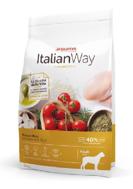 Italian Way Безглютеновый корм для собак крупных пород с курицей и рисом (ITALIAN WAY MAXI CHICKENRICE) DITWA19120 | Maxi ChickenRice, 12 кг 