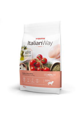 Italian Way Безглютеновый корм для щенков средних и крупных пород со свежей курицей и индейкой (ITALIAN WAY JUNIOR MEDMAXI CHICKENTURKEY) DITWA31090 | Junior MedMaxi ChickenTurkey, 3 кг 
