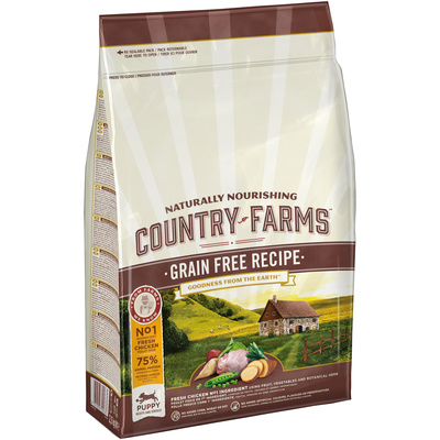 Country Farms корм для щенков всех пород, беззерновой, курица 11 кг, 22001001260