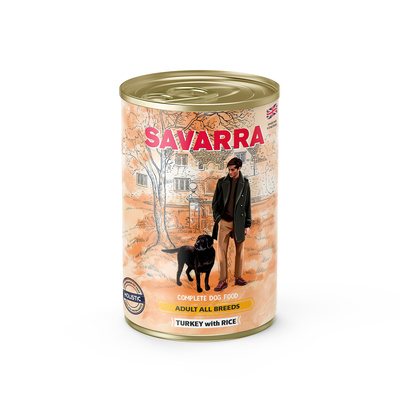 Savarra Консервированный корм для собак Индейка и рис 5655002, 0,395 кг, 53799