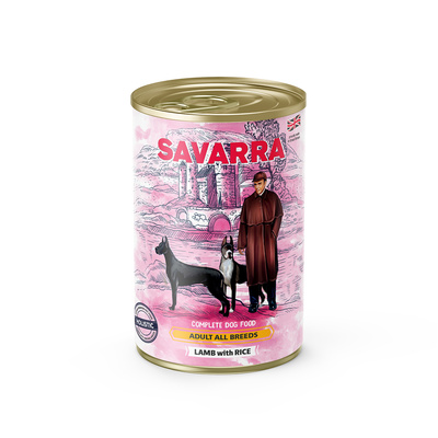 Savarra Консервированный корм для собак Ягнёнок и рис 5655000, 0,395 кг, 53797