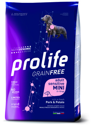 Prolife ВИА Сухой корм для собак Grainfree Adult Sensitive Mini Свинина и Картофель ZCD35324, 0,600 кг