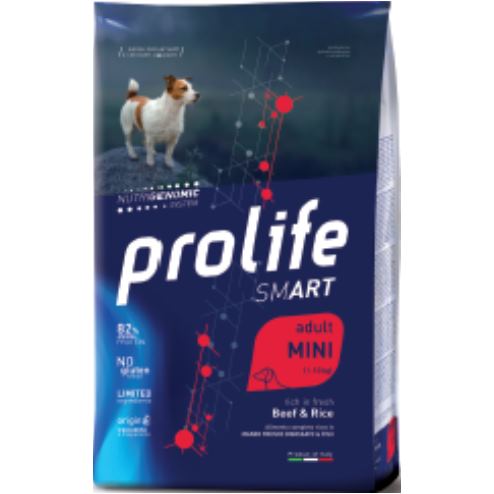 Prolife Сухой корм для собак Smart Adult Mini Говядина и Рис ZCD34723, 2,000 кг, 42039