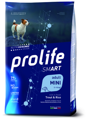 Prolife ВИА Сухой корм для собак Smart Adult Mini Форель и Рис ZCD34662, 0,600 кг