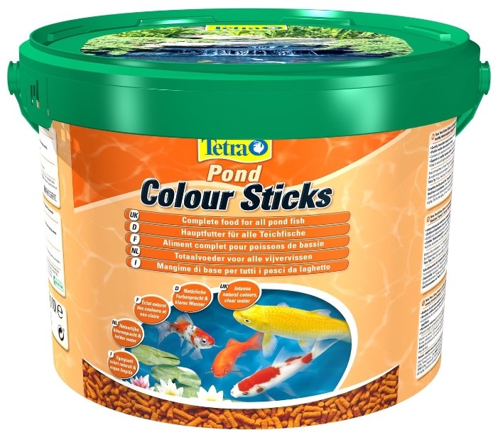Корм для прудовых рыб Tetra Pond Colour Sticks 10 л, палочки для усиления окраса