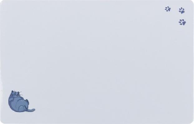 Trixie Коврик под миску с рисунком Толстый котлапки 44 x 28 см серый 24549 0,08 кг 56304