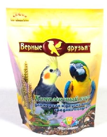 Верные друзья корм для средних попугаев 500 гр