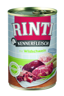 Rinti Влажный корм для собак с диким кабаном (KENNERFLEISCH mit Wildschwein) 91049, 0,400 кг, 10001001320