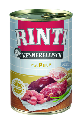 Rinti Влажный корм для собак  с индейкой (KENNERFLEISCH mit Pute) 91055, 0,400 кг, 14001001320