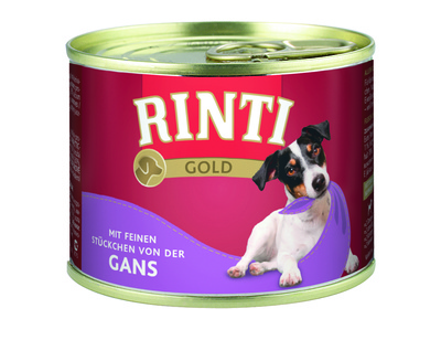 Rinti Влажный корм для собак с гусем (GOLD mit Gans)  91002 | mit Gans, 0,185 кг 