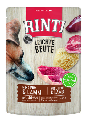 Rinti Паучи для собак с говядиной и ягненком (LEICHTE BEUTE Rind Pur + Lamm)  92444, 0,400 кг, 5001001320