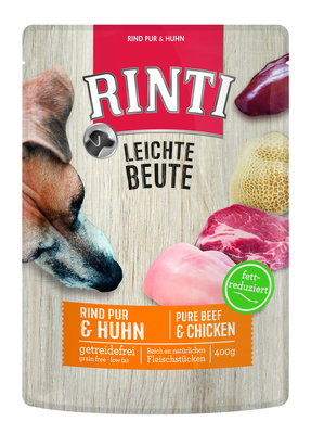 Rinti Паучи для собак с говядиной и курицей (LEICHTE BEUTE Rind Pur + Huhn)  92442, 0,400 кг, 6001001320