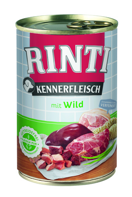 Rinti Влажный корм для собак с дичью (KENNERFLEISCH mit Wild)   91054, 0,400 кг, 8001001320