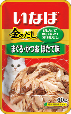 CIAO влажный корм для кошек, японский тунец бонито с гребешком 60 гр