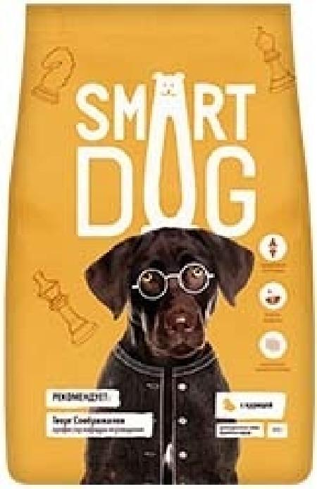 Smart Dog сухой корм Для взрослых собак крупных пород  с курицей, 3 кг 