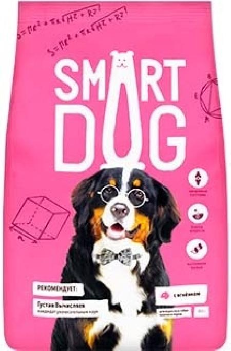Smart Dog сухой корм Для взрослых собак крупных пород с ягненком  3,000 кг 40864, 15001001335