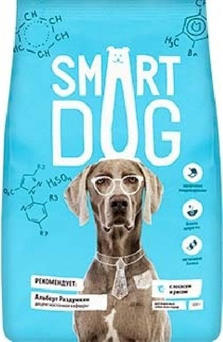 Smart Dog сухой корм Для взрослых собак с лососем и рисом  0,800 кг 25436, 4001001335