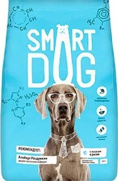 Smart Dog сухой корм Для взрослых собак с лососем и рисом  3,000 кг 40870, 5001001335