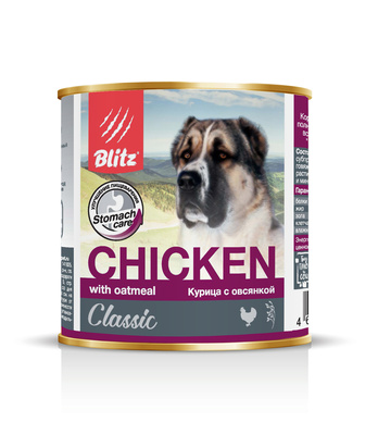 Blitz ВИА Консервы для собак с курицей и овсянкой BDW05-1-00750, 0,750 кг