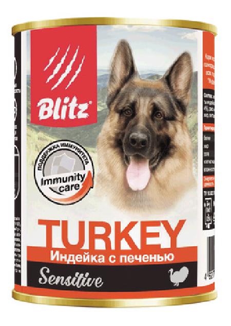 Blitz Консервы для собак, индейка печень BDW02-1-00400, 0,400 кг, 53605