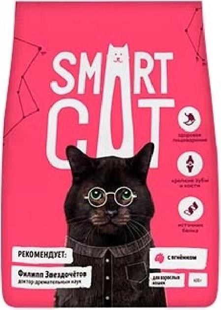 Smart Cat сухой корм Для взрослых кошек с ягненком , 5 кг 