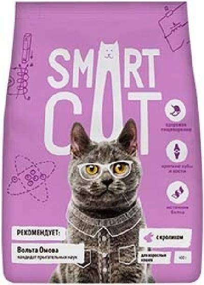 Smart Cat сухой корм Для взрослых кошек с кроликом , 5,000 кг