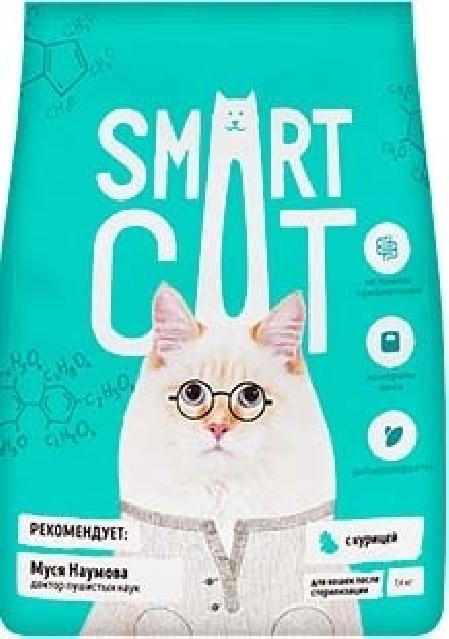 Smart Cat сухой корм Для стерилизованных кошек с курицей 0,400 кг 25433, 4001001356