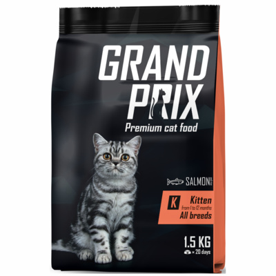 Grand Prix Сухой корм для котят с лососем 00-00000242 1,500 кг 54064, 2001001361