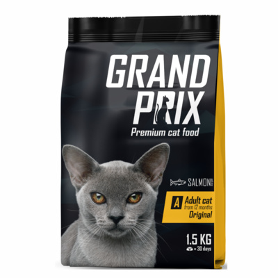 Grand Prix Сухой корм для кошек с лососем 00-00000244 1,5 кг 54070