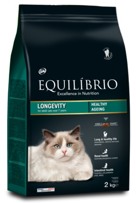 Equilibrio Сухой корм для пожилых кошек старше 7 лет с лососем (Longevity) AA017709, 0,400 кг