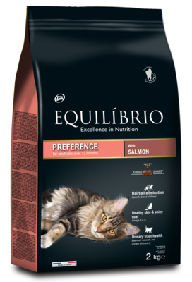 Equilibrio Сухой корм для взрослых кошек с лососем (Preference Salmon) AA017712, 0,400 кг