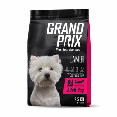 Grand Prix Сухой корм для взрослых собак малых пород с ягненком 00-00000207, 0,8 кг 