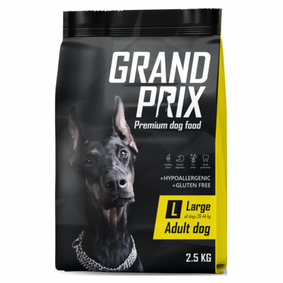 Grand Prix Сухой корм для взрослых собак крупных пород с курицей 00-00000149, 12 кг 