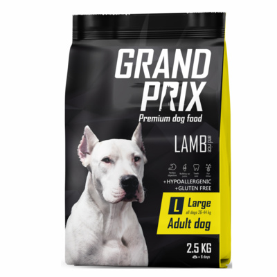 Grand Prix Сухой корм для взрослых собак крупных пород с ягненком 00-00000217, 12 кг 