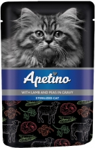 Apetino Sterilized пауч д/стерилизованных кошек Ягненок и горошек в соусе 85г, 100740